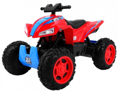 Quad Na Akumulator Sport Run Czerwony Napęd 4x4 LED Radio MP3