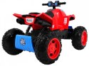 Quad Na Akumulator Sport Run Czerwony Napęd 4x4 LED Radio MP3