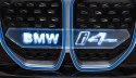 Auto Na Akumulator BMW i4 Czerwony Wolny Start EVA Ekoskóra Audio LED Pilot