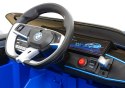 Auto Na Akumulator BMW i4 Niebieski Wolny Start Ekoskóra Audio LED Pilot