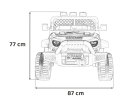 Auto Na Akumulator Terenowe Geoland Power Biały Pilot Silniki Bagażnik LED