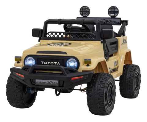 Auto Na Akumulator Toyota FJ Cruiser Beżowy Pilot Napęd 4x4 Audio LED EVA