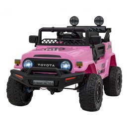 Auto Na Akumulator Toyota FJ Cruiser Różowy Pilot Napęd 4x4 Audio LED EVA