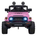 Auto Na Akumulator Toyota FJ Cruiser Różowy Pilot Napęd 4x4 Audio LED EVA