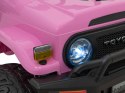 Auto Na Akumulator Toyota FJ Cruiser Różowy Pilot Napęd 4x4 Audio LED EVA