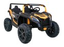 Buggy ATV Strong Racing dla 2 dzieci Złoty + Silnik bezszczotkowy + Pompowane koła + Audio LED