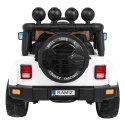 Jeep Na Akumulator Terenowe Full Time 4WD Biały Napęd 4x4 Pilot Audio LED