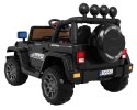 Jeep Na Akumulator Terenowe Full Time 4WD Czarny Napęd 4x4 Pilot Audio LED