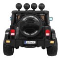 Jeep Na Akumulator Terenowe Full Time 4WD Czarny Napęd 4x4 Pilot Audio LED