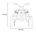 Mini Quad Na Akumulator Maverick ATV Biały LED EVA Panel Audio MP3