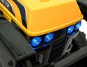 Traktor Na Akumulator Koparka Spychacz G320 Żółty Łyżka Klakson Światła LED