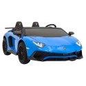 Auto Na Akumulator Lamborghini Aventador Niebieski Silnik bezszczotkowy LED