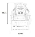 Traktor Na Akumulator Koparka Czerwona Ruchoma Łyżka Pilot Radio FM LED