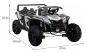 Auto Na Akumulator 4-osobowy Buggy ATV RACING UTV2000 Bateria Li-ion Biały