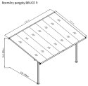 Pergola ogrodowa BRUCE F 436 x 305 cm, szara