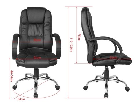 Krzesło biurowe z mechanizmem blokującym, czarne