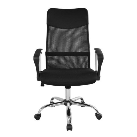 Krzesło biurowe z siatkowym oparciem, czarne