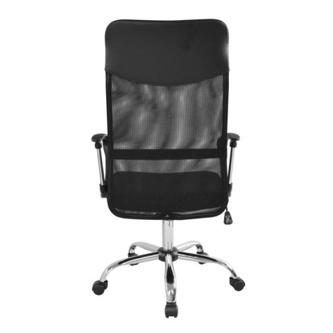 Krzesło biurowe z siatkowym oparciem, czarne