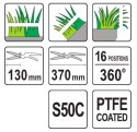 Nożyce do trawy 370 mm 16 pozycji (360 °) zamknięty uchwyt