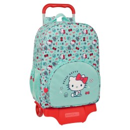 Torba szkolna z kółkami Hello Kitty Sea lovers Turkusowy 33 x 42 x 14 cm