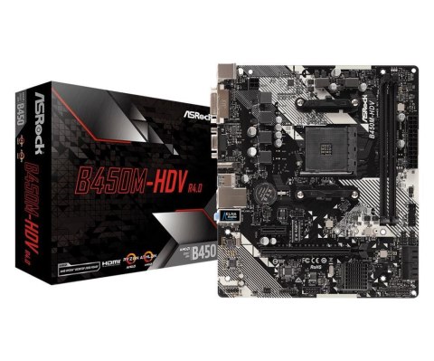 MB AMD B450 SAM4 MATX/B450M-HDV R4.0 ASROCK