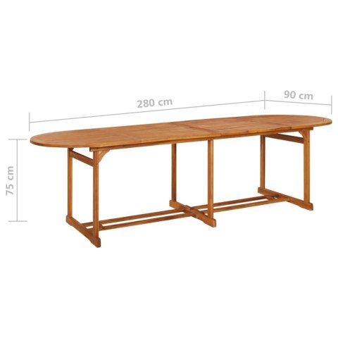 13-cz. zestaw mebli ogrodowych 280x90x75cm lite drewno akacjowe 13-cz. zestaw mebli ogrodowych 280x90x75cm lite drewno akacjowe