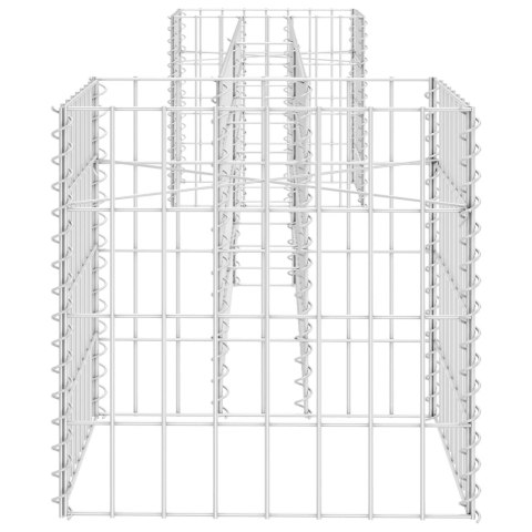 Donica gabionowa w kształcie H, drut stalowy, 260x40x40 cm
