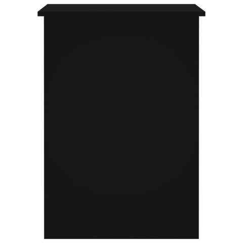 Biurko, czarne, 100x55x75 cm, materiał drewnopochodny