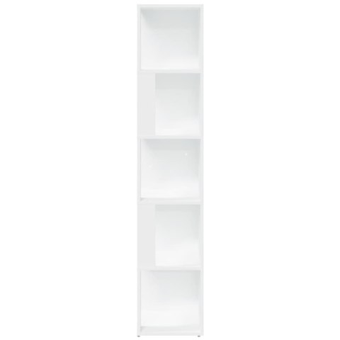 Szafka narożna, biała, 33x33x164,5 cm, materiał drewnopochodny