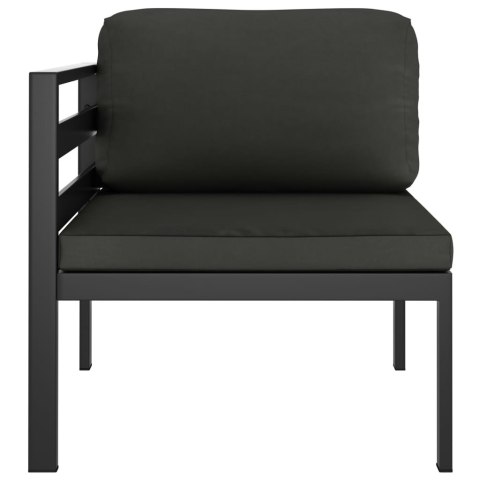 6-cz. zestaw mebli ogrodowych, poduszki, aluminium, antracyt 6-cz. zestaw mebli ogrodowych, poduszki, aluminium, antracyt