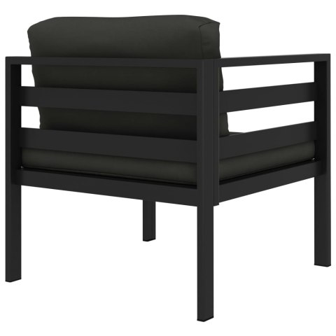 6-cz. zestaw mebli ogrodowych, poduszki, aluminium, antracyt 6-cz. zestaw mebli ogrodowych, poduszki, aluminium, antracyt
