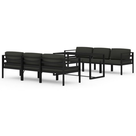 7-cz. zestaw mebli ogrodowych, poduszki, aluminium, antracyt 7-cz. zestaw mebli ogrodowych, poduszki, aluminium, antracyt