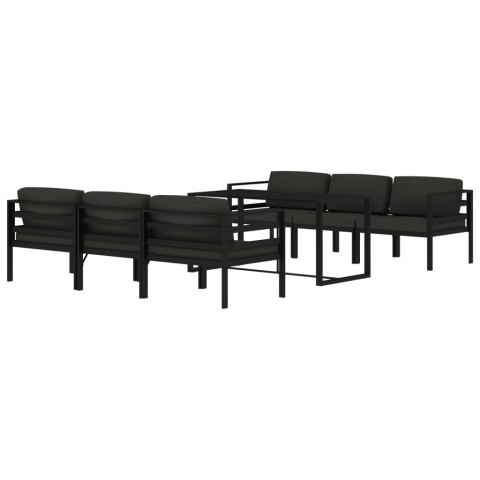 7-cz. zestaw mebli ogrodowych, poduszki, aluminium, antracyt 7-cz. zestaw mebli ogrodowych, poduszki, aluminium, antracyt