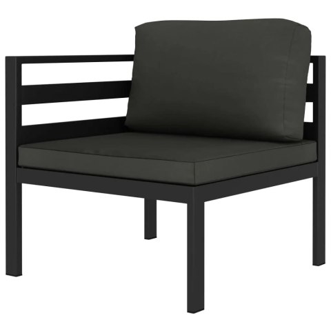 7-cz. zestaw mebli ogrodowych, poduszki, aluminium, antracyt 7-cz. zestaw mebli ogrodowych, poduszki, aluminium, antracyt