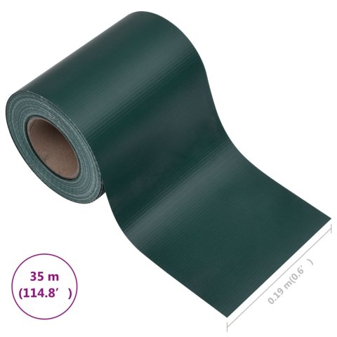 Osłona na ogrodzenie ogrodowe, PVC, 35x0,19 m, zielona, mat Osłona na ogrodzenie ogrodowe, PVC, 35x0,19 m, zielona, mat