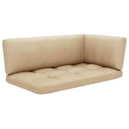 Poduszki na sofę z palet, 3 szt., beżowe