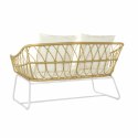 Kanapa ogrodowa DKD Home Decor Biały Metal rattan syntetyczny (132 x 58 x 80 cm)