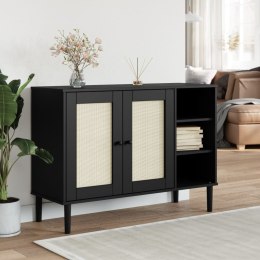 VidaXL Sideboard SENJA Rattan Look Black 44.1