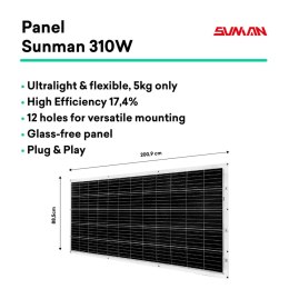 Zestaw Solarnej do Samodzielnej Instalacji Tornasol Energy KitPlug&PlayFlex300 300 W IP68