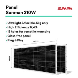 Zestaw Solarnej do Samodzielnej Instalacji Tornasol Energy KitPlug&PlayFlex600 600 W 0.6 kwh IP68