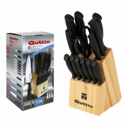 Zestaw noży z drewnianym stojakiem Quttin 47718 (14 pcs) 14 Części (2 Sztuk)