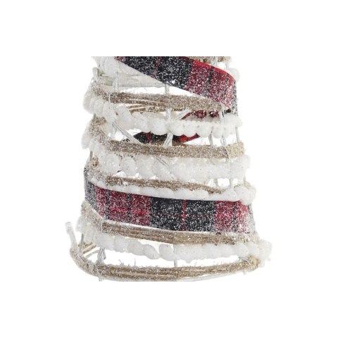 Dekoracja świetlna DKD Home Decor Biały Czarny Czerwony Naturalny Srebrzysty 20 x 20 x 80 cm Stożki Boże Narodzenie LED (3 Częśc