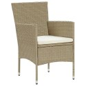 Patio Dining Chairs 2 pcs Poly Rattan Beige