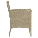 Patio Dining Chairs 2 pcs Poly Rattan Beige