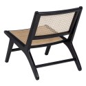 Fotel Czarny Naturalny Drewno Rattan Drewno kauczukowe 60,5 x 73,5 x 72,5 cm