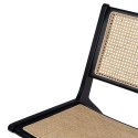 Fotel Czarny Naturalny Drewno Rattan Drewno kauczukowe 60,5 x 73,5 x 72,5 cm