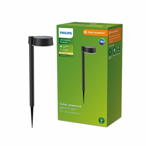 Palik ogrodowy solarny Philips Vynce 1,5 W 11,2 x 14,2 x 54 cm Czarny Plastikowy Okrągły (2700 K) (Ciepła Biel) (1 Sztuk)