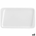 Płaski Talerz Quid Chef Biały Ceramika 30 x 18 cm (6 Sztuk) (Pack 6x)