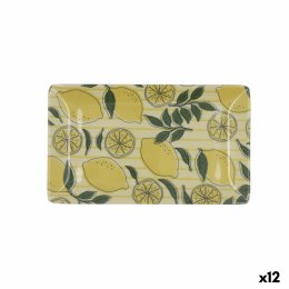 Tacka do przekąsek Quid Sicilia Wielokolorowy Bioplastik Cytrynowa 25 x 15 x 2 cm (12 Sztuk)