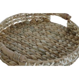 Zestaw tacek Home ESPRIT Biały Naturalny Włókno 41 x 40 x 9 cm (2 Sztuk)